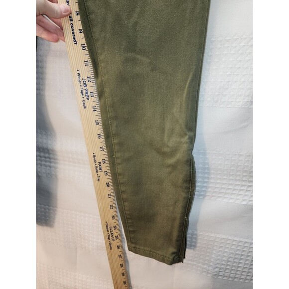 Social Standards Pants Womens Sz 2 Army Green Logan Utility Zipper Ankle - Picture 7 of 12